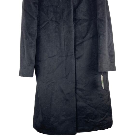 Cole Haan Single Breasted Wool Blend Long Coat Black Size 8 - Picture 4 of 8